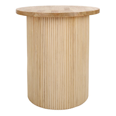 Dashad Rattan Side/End Table W/ Wood Top