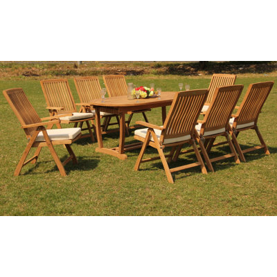 Euclid Outdoor 11 - Piece Teak Dining Set