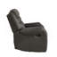 Fauteuil inclinable manuel 1 place avec accoudoirs confortables et dossier simple pour le salon, noir
