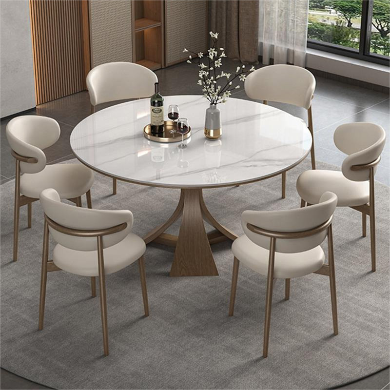 Ensemble de table de salle à manger européenne minimaliste, H 29,5 po x L 53,1 po x l 53,1 po