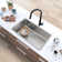 Stylish Olite Dual-Mount 27" Stainless Steel Single Bowl Kitchen Sink
