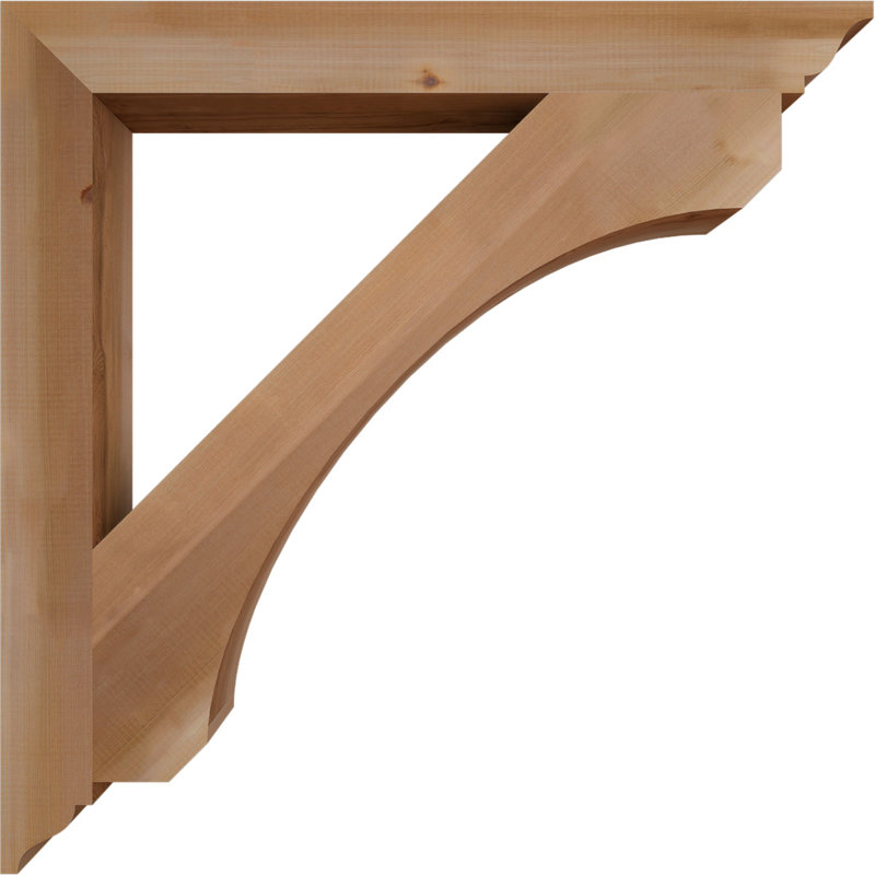 Support en bois rustique traditionnel BKTLEC01, Cèdre rouge de l'Ouest (lisse), H 38 po x l 3,5 po x P 38 po