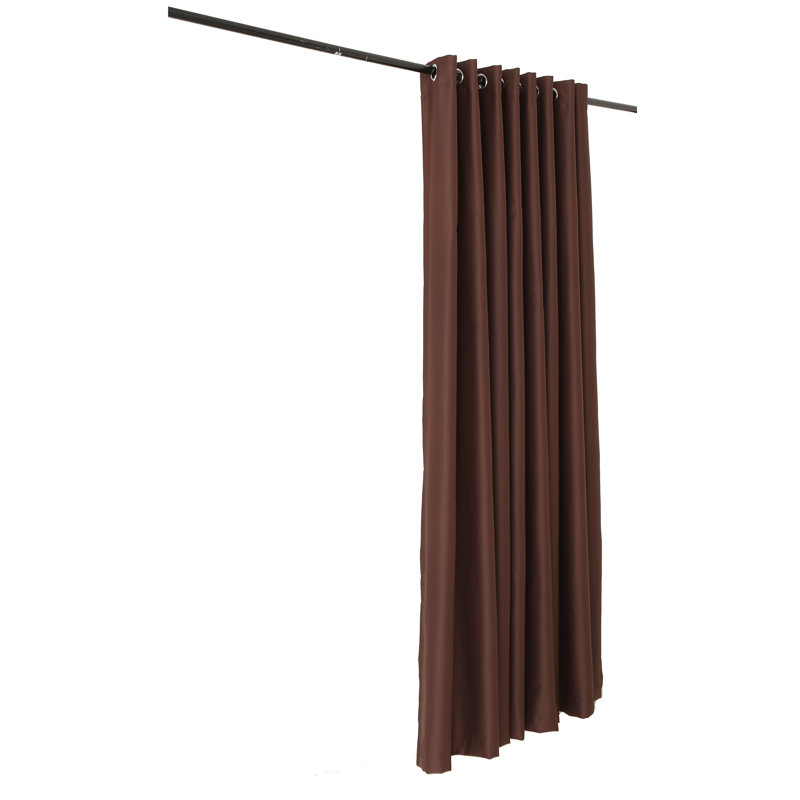 Emillie Blackout Single Curtain Panel, 180" W x 96" L, Brown