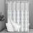 No Hook Grey Shower Curtain With Snap In Fabric Liner Set - Hotel Style With See Through Mesh Top Window, Modern Geometric Waterdrop Design,Waterproof And Washable, 71X74 INCH