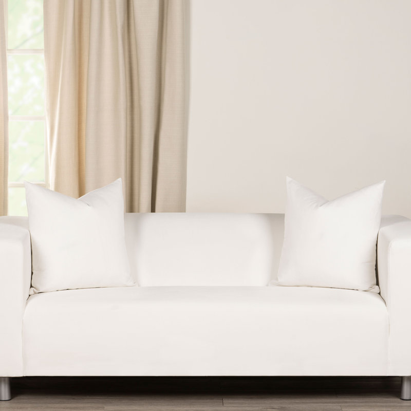 Reversible Throw Pillow, 19" x 19", White