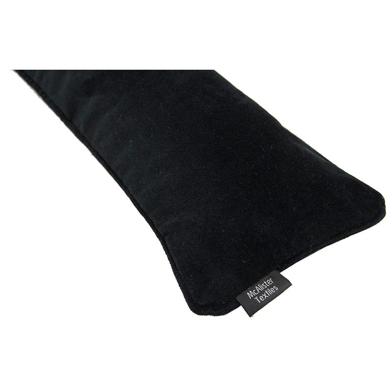 Farreli Fabric Draught Excluder, Black