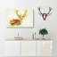 Stag Deer In Abstract - Wrapped Canvas Painting-55318433
