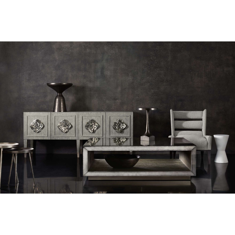 Transitional 15.81" Round Gold Metal Accent Table