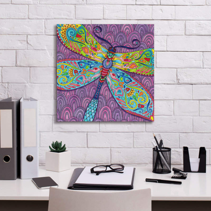 «Winged Things 3» par Hello Angel, art mural sur toile, H 18 po x l 18 po x P 0,75 po