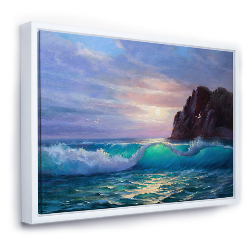«Sunshine Reflecting Throug Braking Waves II», reproduction sur toile flottante, H 30 po x l 40 po x 1,5 po
