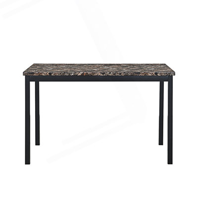 Faux Marble Top Metal Frame Dinette Table
