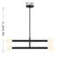 Lustre 4 lumières Meridian en noir mat-1920448395