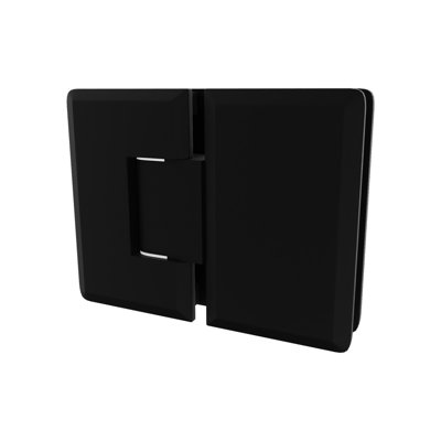 Brixwell P180MBL 180 Degree Glass-to-Glass Standard Hinge, Brass Material, 5/16" To 1/2" Glass Thickness, Matte Black Finish