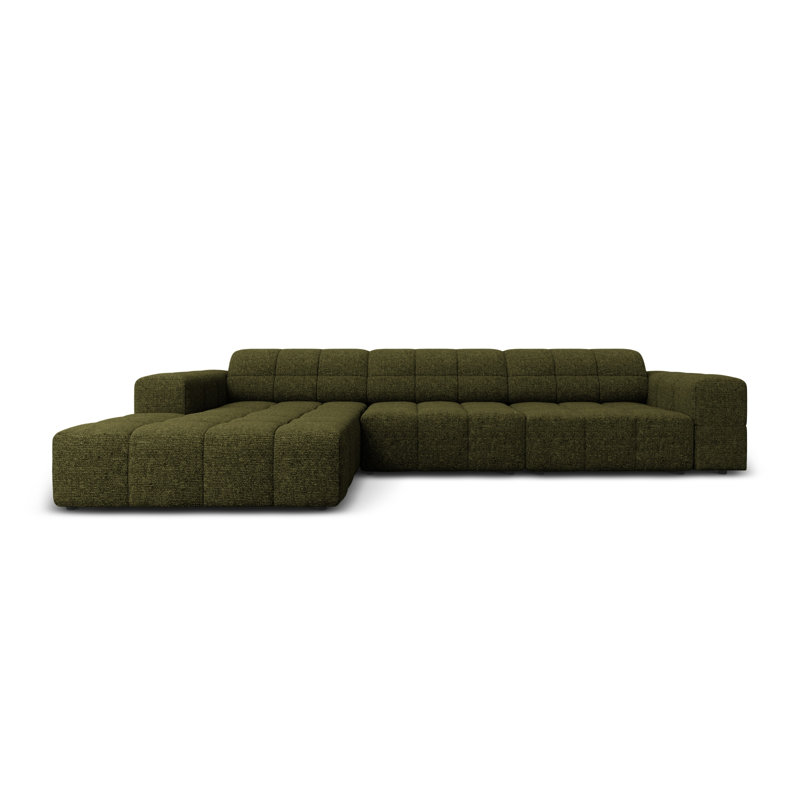 Chicago 4 Seater Corner Sofa, Left Hand Facing, Green