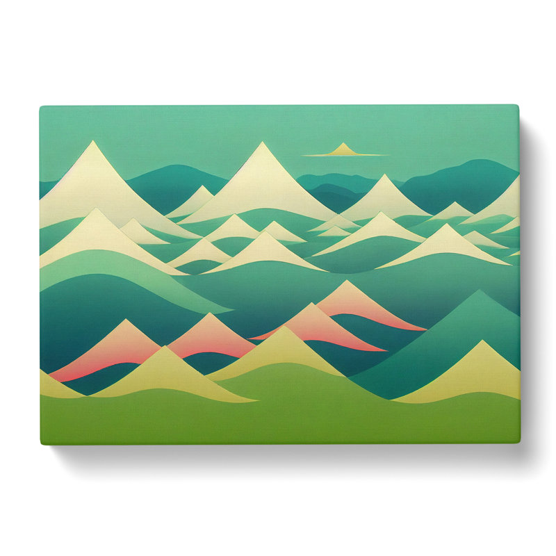 Alluring Abstract Mountains - Wrapped Canvas, 50cm H x 76cm W x 3cm D