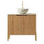 Meuble-lavabo simple avec plateau en pierre frittée