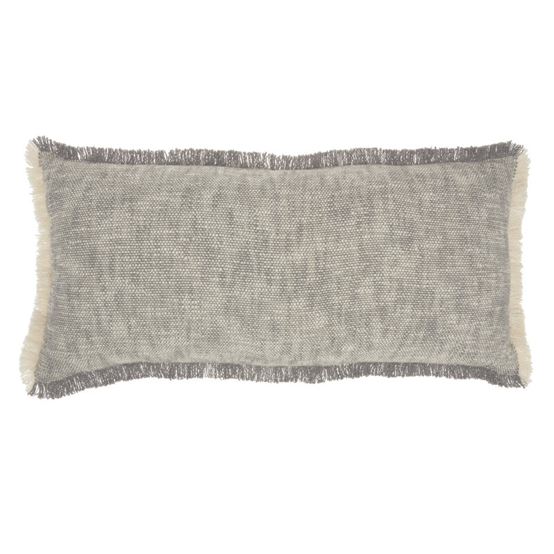  Housse de coussin rectangulaire et insert, Gris