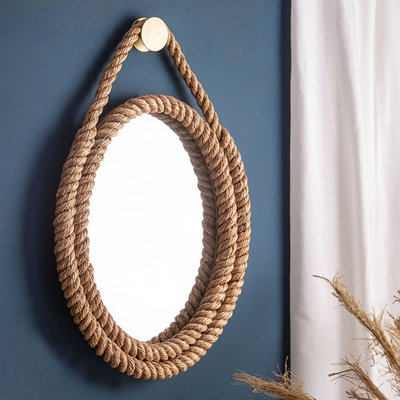 Southbridge Wicker Circle Mirror