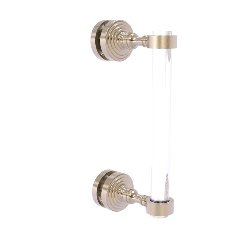 Antique Pewter and Clear Acrylic Shower Door Pull