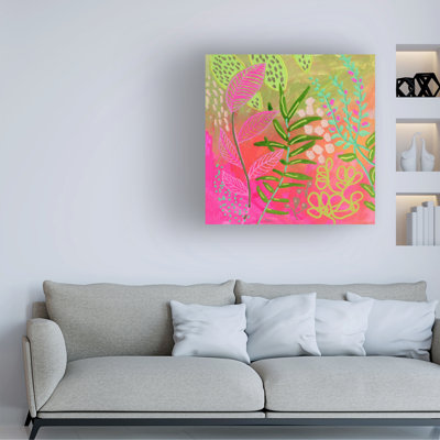Art mural sur toile tendue - «Bright rose garden B» de Suzanne Allard pour décoration de salon, de chambre à coucher ou de bureau - 14 x 14