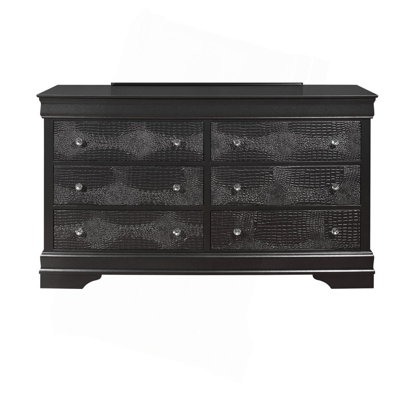 DRESSER EN MÉTAL CROCODILE, Gris foncé