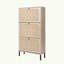 Armoire de rangement pour chaussures en rotin 18 paires-1619034762