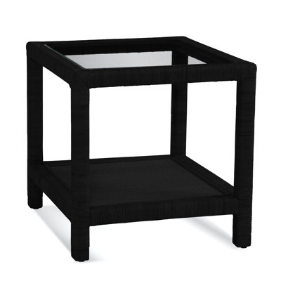 Graham Glass Top End Table with Storage by Birch Lane