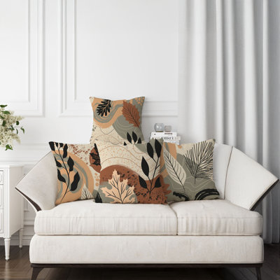 Ensemble de housse de coussin lavable et repassable 4 pièces