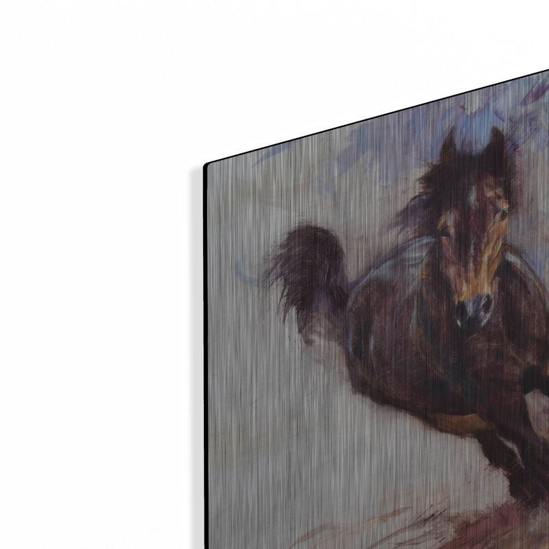 «Horse s'amusant» par Robert Campbell, H 12 po x l 16 po