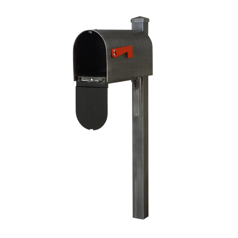 Titan Steel Curbside Mailbox W/Wellington Post