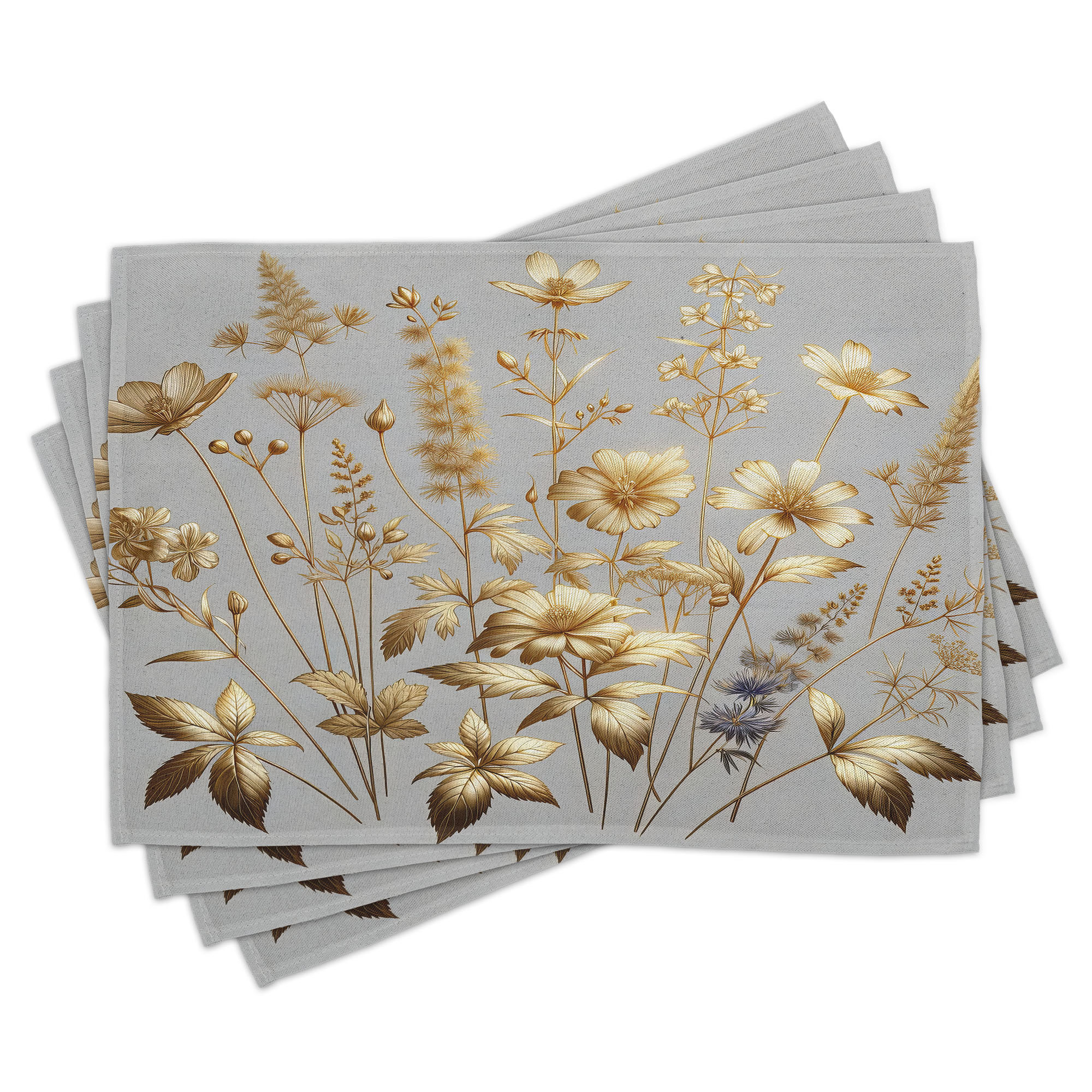 Ambesonne Vintage Place Mats Set of 4 Simple Floral Garden Farm ...
