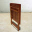 Table carrée pliable à lattes carrées pour patio / extérieur - bois franc d'eucalyptus, finition huilée brun rougeâtre, assemblage et rangement faciles