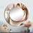 Subtle Sophistication In Exquisite Pink II - Abstract Liquid Ink Round Mirror Wall Decor-99618283