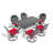 All-Weather 7 Dining - 6 Swivel Chairs & Rectangular Table Comfortable Outdoor Gathering Spot Place-149974853
