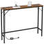 Console Table With Charging Station For Living Room, Rustic Brown-233215121