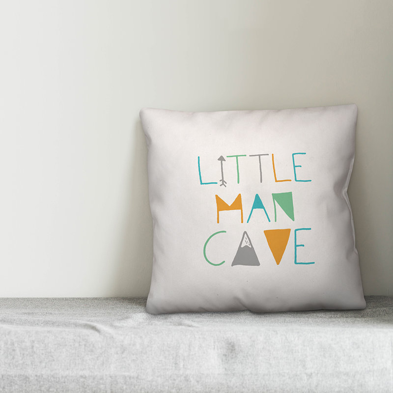  Little Man Cave Reversible Throw Pillow
