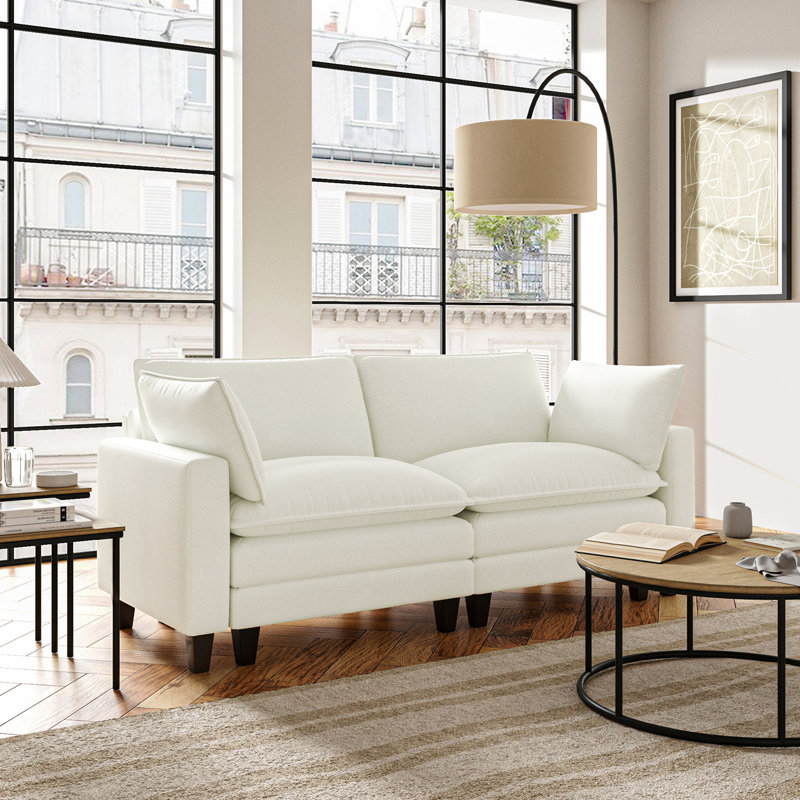 151.5'' Wide Sectional Sofa, Ivory