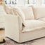 Canapé modulaire à housse amovible, siège profond en chenille confortable, siège respirant crème pour le bureau,