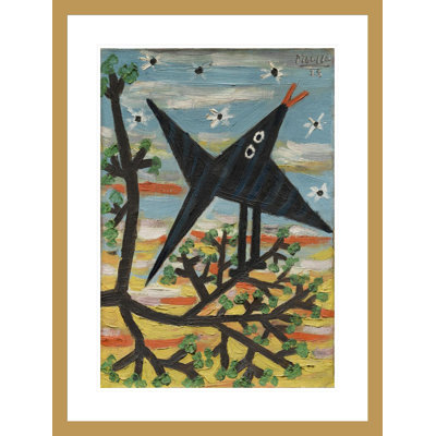 Oiseau sur un arbre par Pablo Picasso, impression giclée encadrée