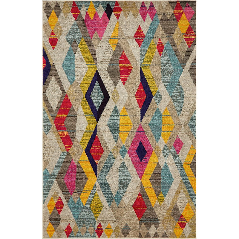 Beverley Abstract Indoor Rug, Rectangle 6' x 9'