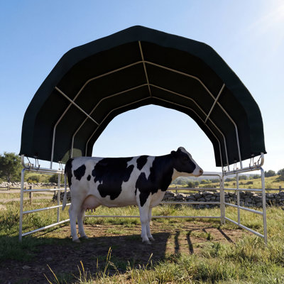 Horse Stall Canopy Waterproof UV Treated Cover Rustproof Steel Frame