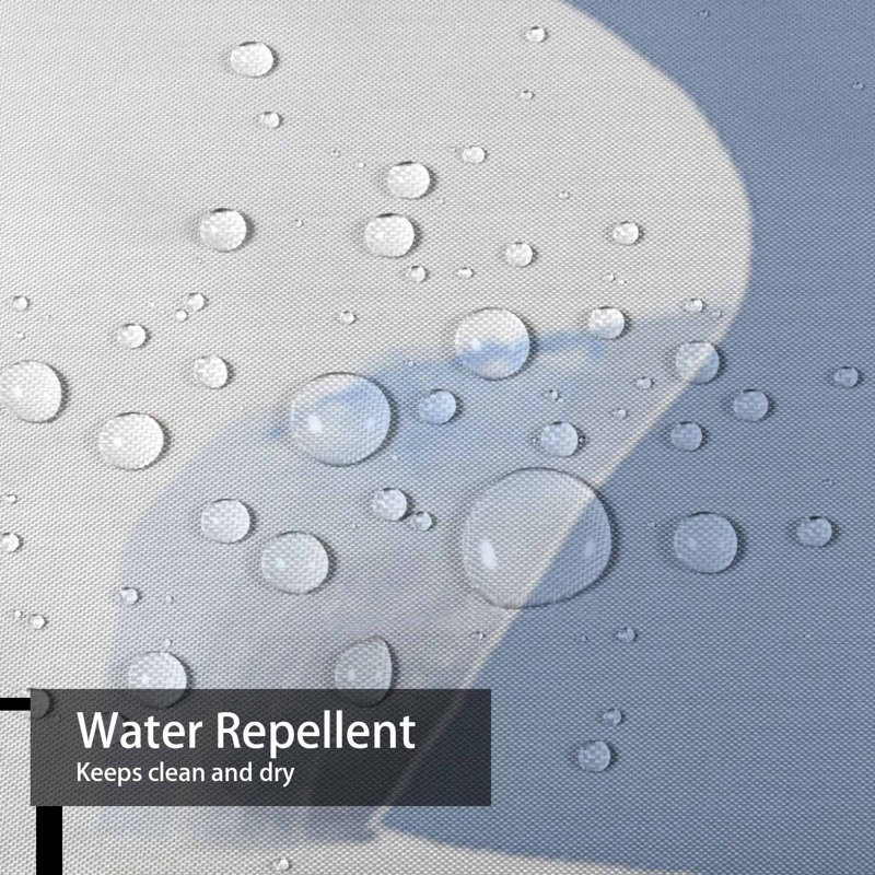 Rideau de douche délicat à motif de fleurs blanches avec 12 crochets, L 72 po x l 72 po