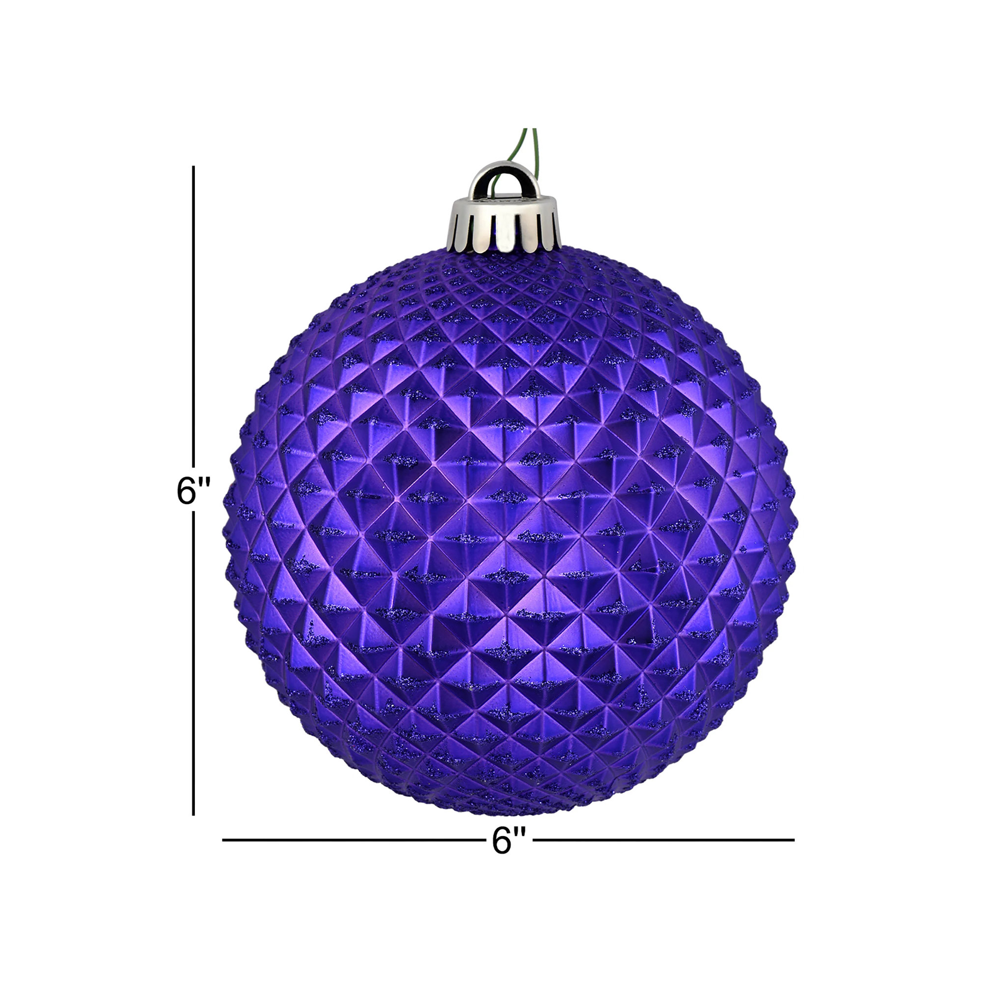 Durian Glitter Ball Ornament, Purple