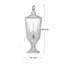 Distributeur de boissons avec couvercle 19 po Brendan - Transparent, argent poli