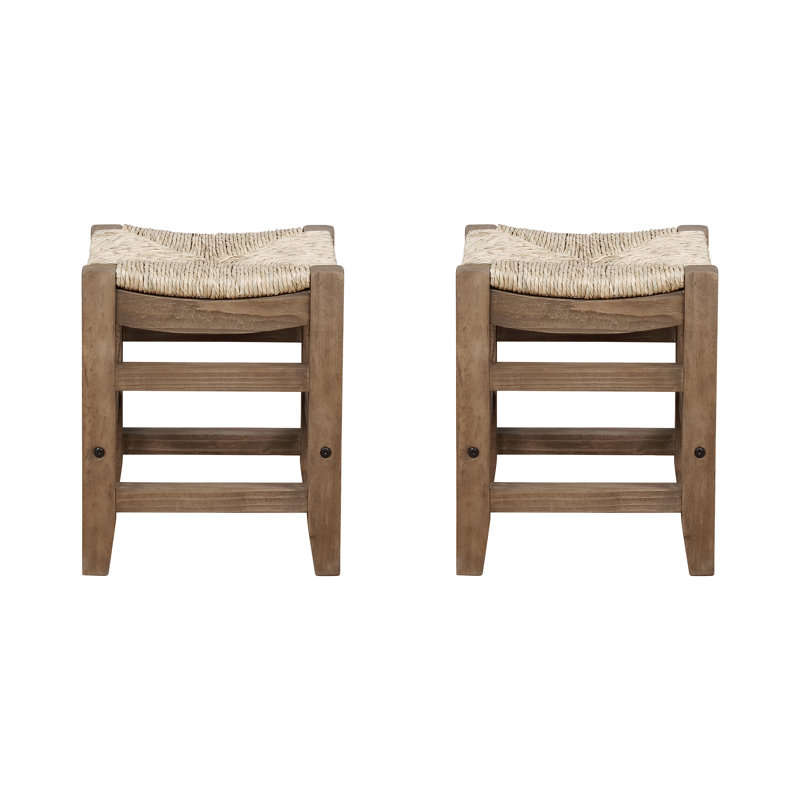 Ensemble de tabourets carrés 2 pièces Aston, Petit tabouret (siège d'une hauteur de 18 po)