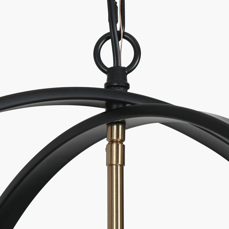 Luminaire suspendu sphérique unique à 4 lumières Acari, H 25 po x l 23 po x P 23 po