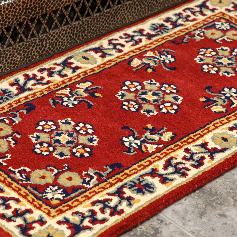Tapis en laine fait à la main Geloff, Rectangle H 44 po x l 22 po