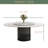 Round 59.06'' Modern Round Dining Table with Lazy Susan, White Glossy Sintered Stone Tabletop for 6-8
