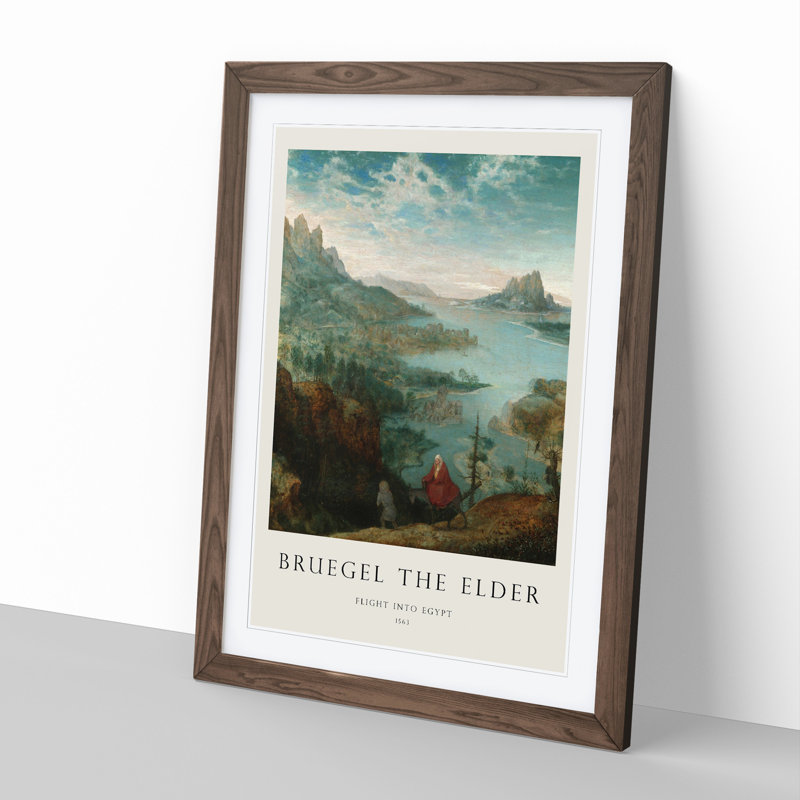 Flight To Egypt by Pieter Bruegel The Elder - Single Picture Frame Print, 65cm H x 48cm W x 2cm D, Walnut Framed