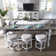 Colchester 4 Piece Console Table Set w/ 3 Stools